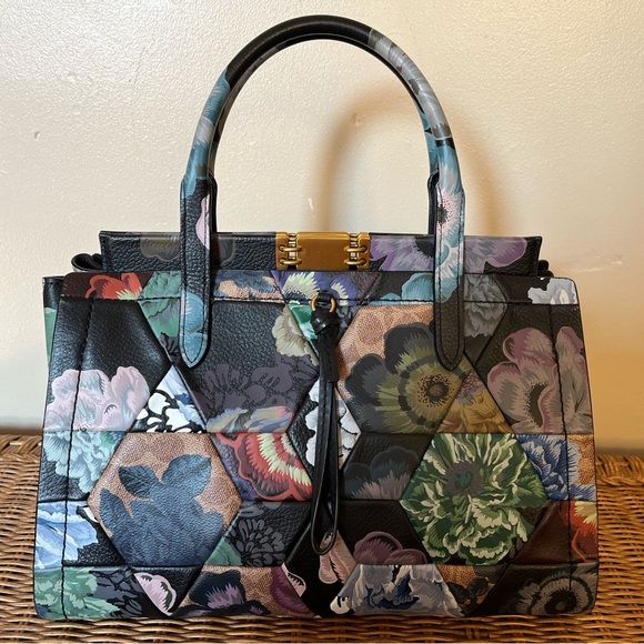 Coach X Kaffe Fassett Troupe Carryall Top Handle Satchel - Picture 2 of 13